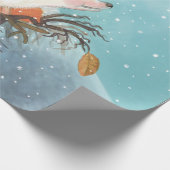 Igel und erste Schneeflocken Geschenkpapier (Ecke)