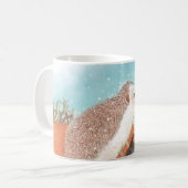 Igel und erste Schneeflocken Kaffeetasse (Vorderseite Links)