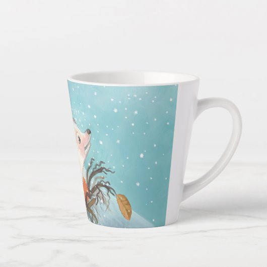 Igel und erste Schneeflocken Milchtasse (Rechts)