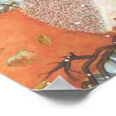 Igel und erste Schneeflocken Poster (Ecke)