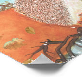 Igel und erste Schneeflocken Poster (Ecke)