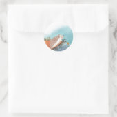 Igel und erste Schneeflocken Runder Aufkleber (Tasche)