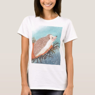 Igel und erste Schneeflocken T-Shirt