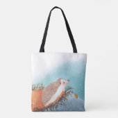 Igel und erste Schneeflocken Tasche (Rückseite)