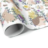 Igel und Freunde duschen den Vorhang Geschenkpapier (Rolleneckpunkt)