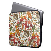 Igel und Herbstwaldflora auf Elfenbein Laptopschutzhülle (Vorderseite Links)