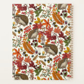 Igel und Herbstwaldflora auf Elfenbein Planer (Rückseite)