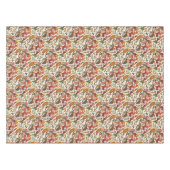 Igel und Herbstwaldflora auf Elfenbein Tischdecke (Vorderseite (Horizontal))