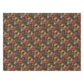 Igel und Herbstwaldflora auf Schwarz Tischdecke (Vorderseite (Horizontal))