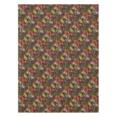 Igel und Herbstwaldflora auf Schwarz Tischdecke (Vorderseite)