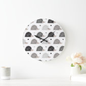 Igel und Herz Große Wanduhr (Zuhause)