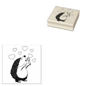 Igel und Herz Gummistempel (Stempel)