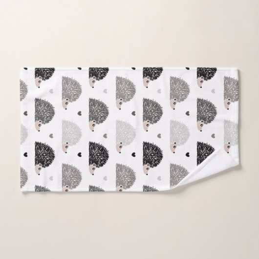Igel und Herzen Badhandtuch Set (Handtuch)