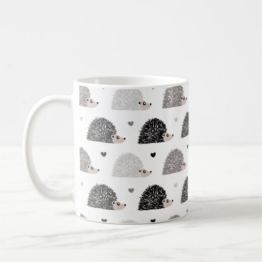 Igel und Herzen Kaffeetasse (Links)