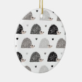 Igel und Herzen Keramik Ornament (Rechts)