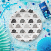 Igel und Herzen Pappteller (Party)
