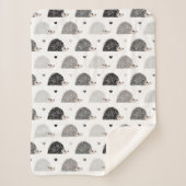 Igel und Herzen Sherpadecke (Vorderseite)