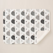 Igel und Herzen Sherpadecke (Vorderseite (Horizontal))