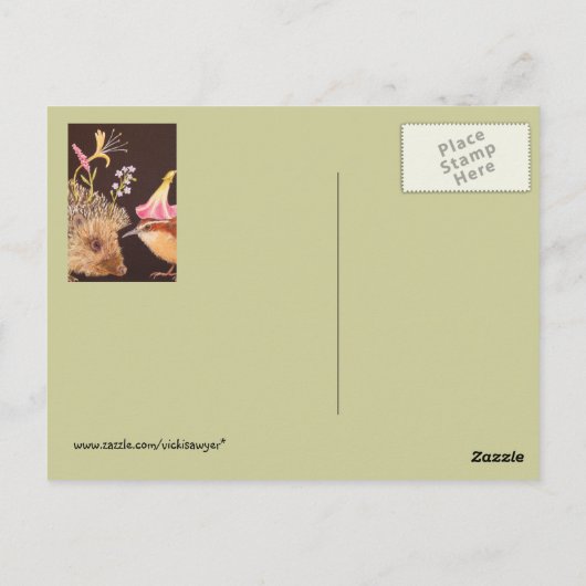 Igel und Karolina Postkarte (Rückseite)