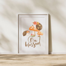 Igel und Pilze im Herbst Kunst und Kultur