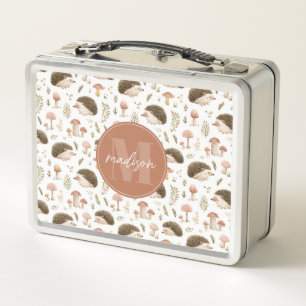 Igel und Pilze Metall-Lunchbox Metall Brotdose