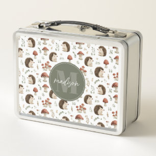 Igel und Pilze Metall-Lunchbox Metall Brotdose