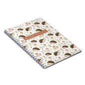 Igel und Pilze Notizbuch Notizblock (Rechte Seite)