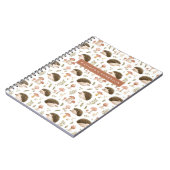 Igel und Pilze Notizbuch Notizblock (Linke Seite)