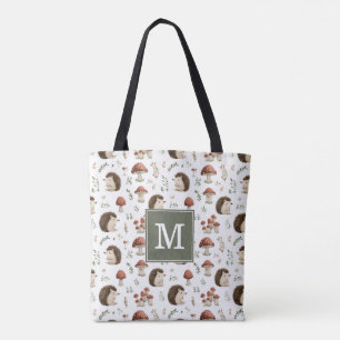 Igel und Pilze Tragetasche Tasche