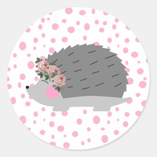 Igel und Polka Dot Sticker (Vorderseite)