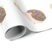 Igel- und Schmetterlingspapier, Geschenkpapier (Rolleneckpunkt)