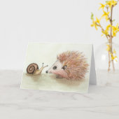 Igel und Schnecke Karte (Gelbe Blume)
