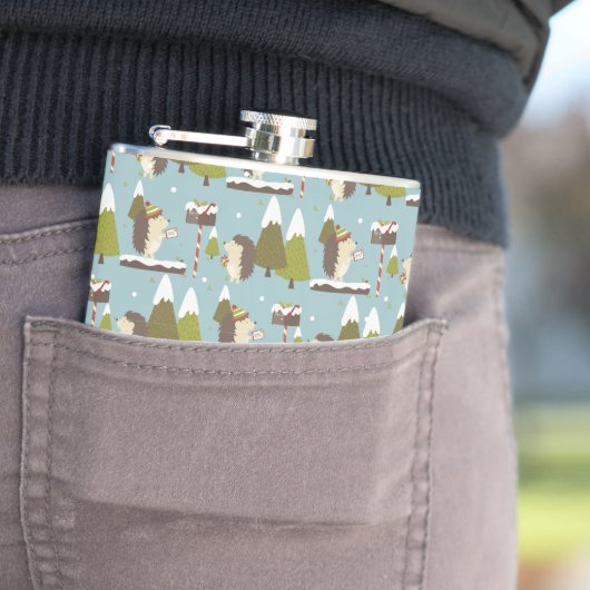 Igel und Weihnachten Flachmann (Beispiel)