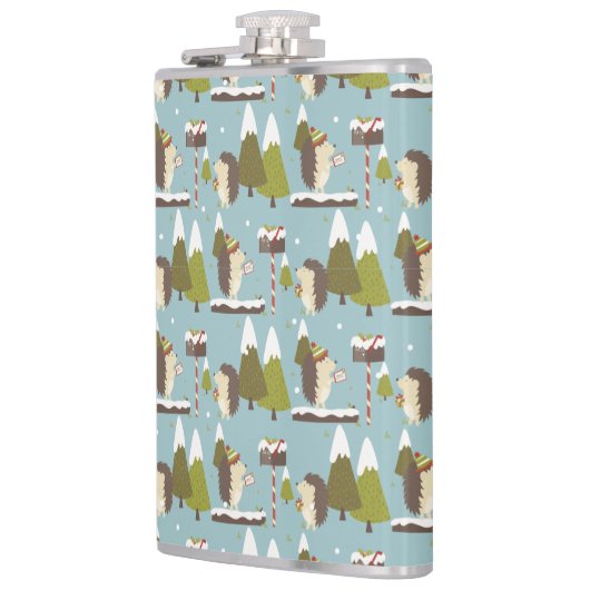 Igel und Weihnachten Flachmann (Links)