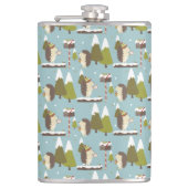 Igel und Weihnachten Flachmann (Vorderseite)