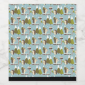 Igel und Weihnachten Weinetikett (Einzelnes Label)