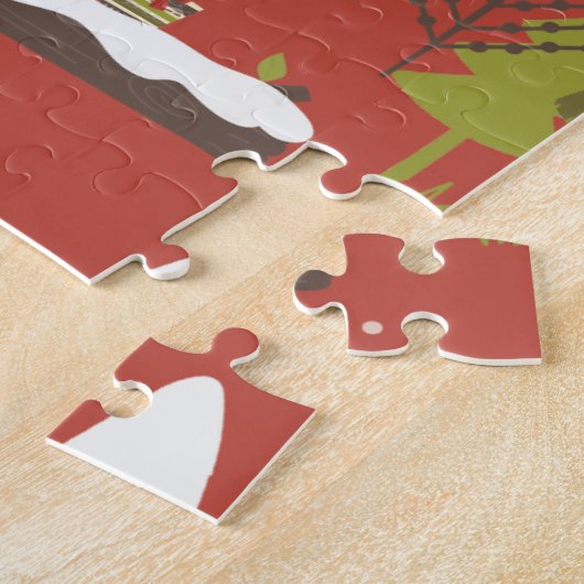 Igel und Winterbär Weihnachten Puzzle (Seite)