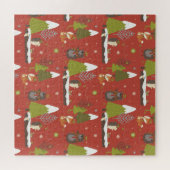 Igel und Winterbär Weihnachten Puzzle (Horizontal)