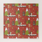 Igel und Winterbär Weihnachten Puzzle (Vertikal)