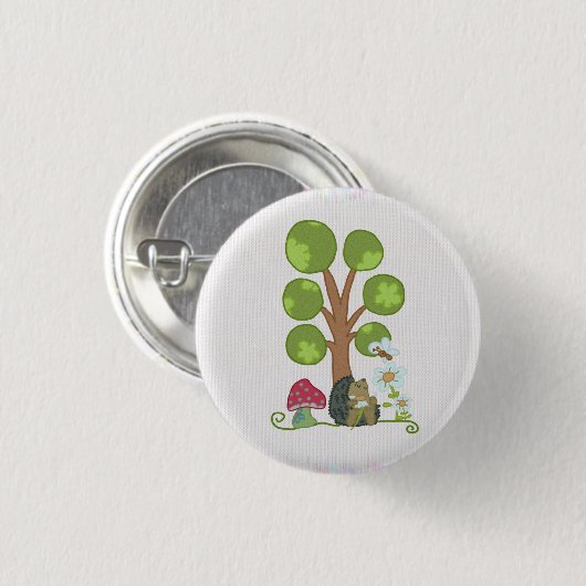 Igel unterm Baum Button (Vorne & Hinten)