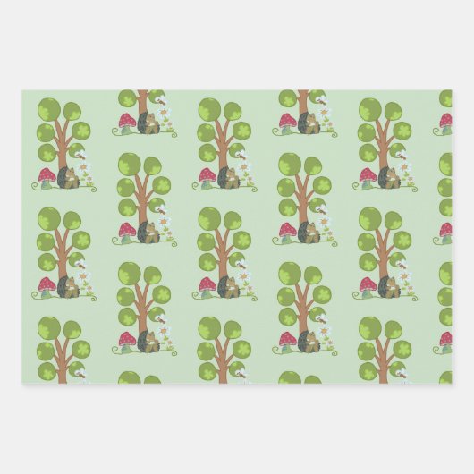 Igel unterm Baum Geschenkpapier Set (Vorderseite 3)