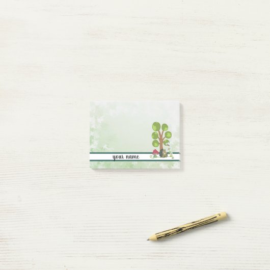 Igel unterm Baum Post-it Klebezettel (Auf Schreibtisch)