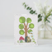 Igel unterm Baum Postkarte (Stehend Vorderseite)