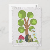 Igel unterm Baum Postkarte (Vorne/Hinten)