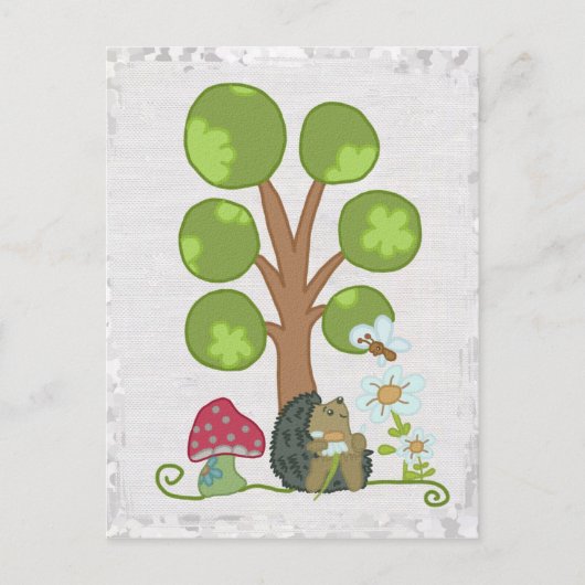 Igel unterm Baum Postkarte (Vorderseite)