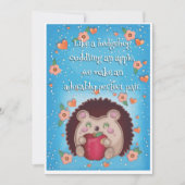 Igel Valentine Feiertagskarte (Vorderseite)