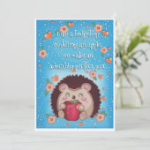 Igel Valentine Feiertagskarte (Stehend Vorderseite)