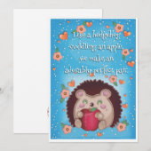 Igel Valentinstag  Feiertagskarte (Vorne/Hinten)