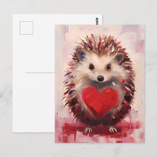 Igel Valentinstag Postkarte (Vorne/Hinten)