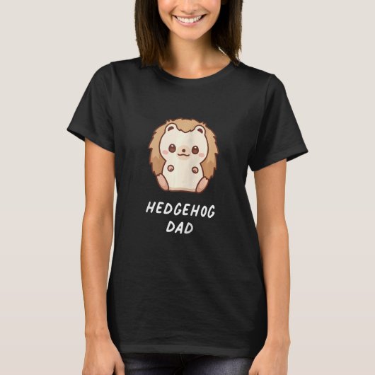 Igel Vater Tierästhetische Lover Eigentümerfamilie T-Shirt (Vorderseite)